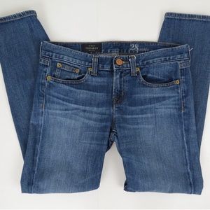 J.Crew Blue Toothpick Ankle Midrise Skinny Jeans